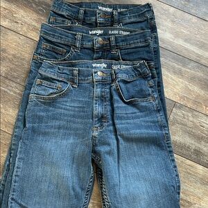 Wrangler Boys Straight Leg Jeans - Blue Wash